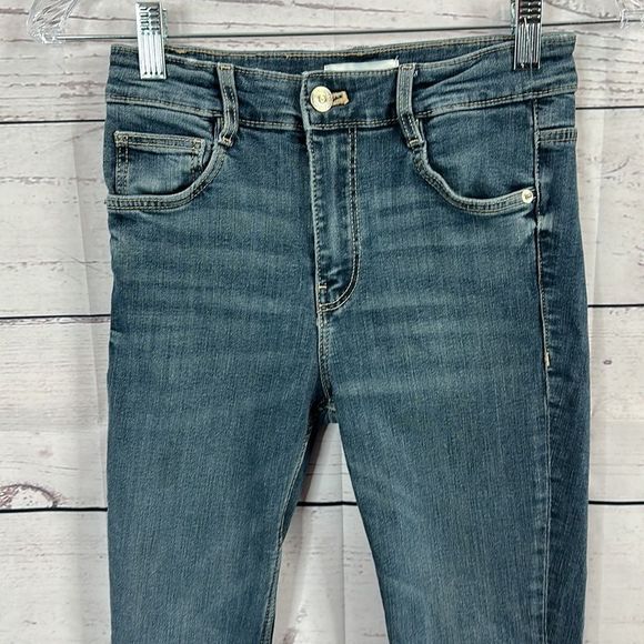 Zara Womens Jeans size US 2 Blue High Rise Skinny inseam 26.5 stretch - Picture 4 of 8